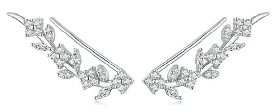 BAMOER σκουλαρίκια BSE819 με κυβικά ζιργκόν ασήμι 925 ασημί