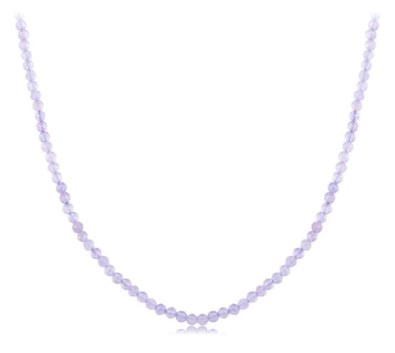 BAMOER κολιέ BSN431 με κρύσταλλα ασήμι 925 μωβ