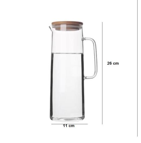 Κανάτα από Βοριοπυριτικό γυαλί με Baboo καπάκι 1100ml