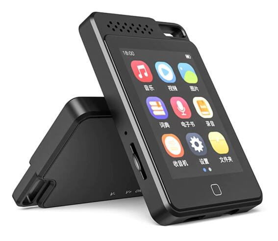 RUIZU MP3 player C1 με οθόνη αφής 2.4" 16GB BT ελληνικό μενού μαύρο