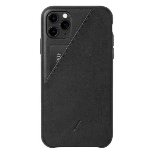 Native Union Clic Card Δερμάτινη Θήκη προστασίας για Apple iPhone 11 Pro Max με υποδοχή για κάρτες – μαύρη