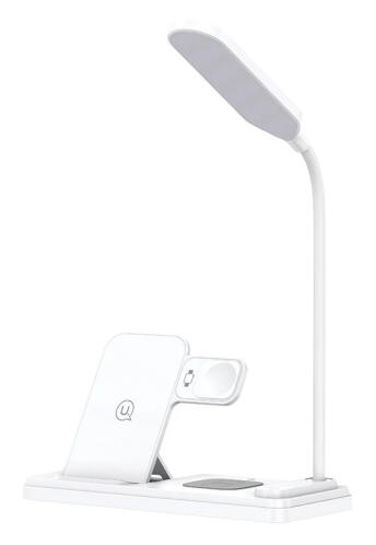 USAMS ασύρματος φορτιστής US-CD195 με φωτιστικό 4 σε 1 15W λευκός
