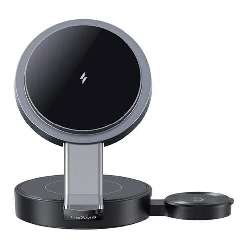 USAMS ασύρματος φορτιστής CD234 3 σε 1 15W μαύρος