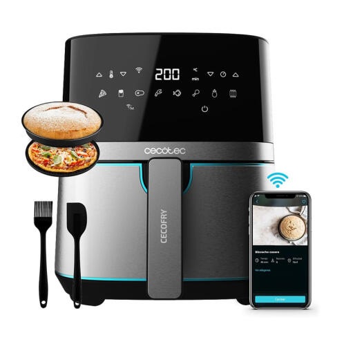 Cecotec Ψηφιακή Φριτέζα Αέρος 5.5 Lt 1700 W Cecofry Full Inox 5500 CEC-03320 Ασημί