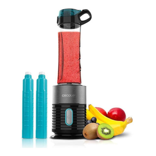 Cecotec Μπλέντερ για Smoothies με 2 Κανάτες/Ποτήρια 600 ml και Μύλο Άλεσης 650 W Power Titanium 650 EasyGo Cecotec CEC-03988