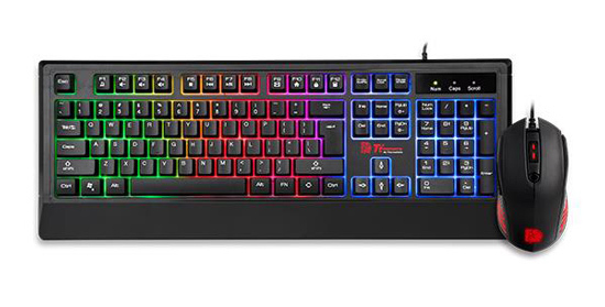 THERMALTAKE πληκτρολόγιο & ποντίκι Challenger ενσύρματα RGB μαύρο