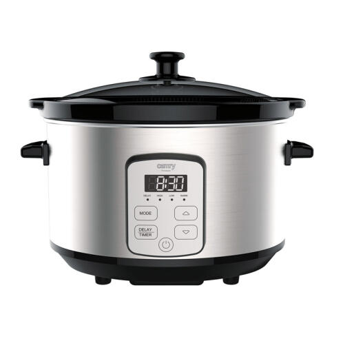 Camry Ηλεκτρική Γάστρα με Γυάλινο Καπάκι Slow Cooker 4.7 Lt 270 W CR-6414