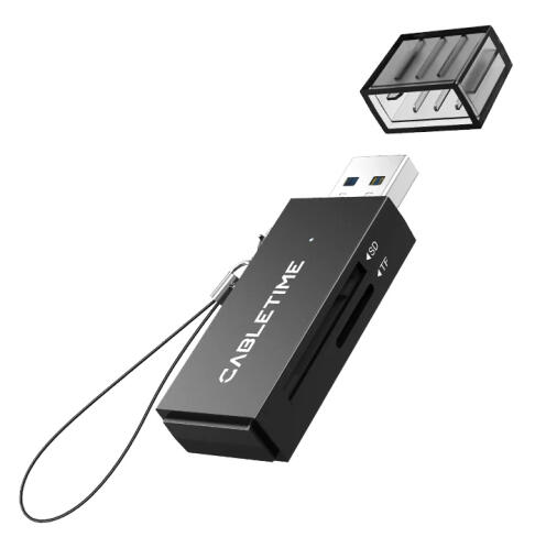 CABLETIME card reader CT-ASD3-PB για SD & micro SD USB 5Gbps μαύρο