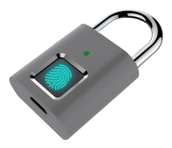 Λουκέτο ασφαλείας με fingerprint CTL-0022 50mm μεταλλικό ασημί