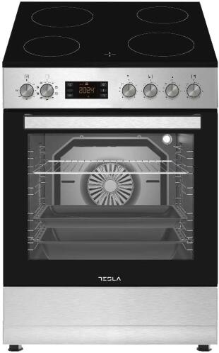 Tesla Κουζίνα 80lt με Κεραμικές Εστίες Π60εκ. Inox