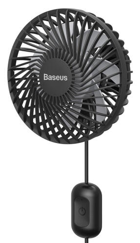 BASEUS φορητός ανεμιστήρας αυτοκινήτου CXQC-A03 USB μαύρος