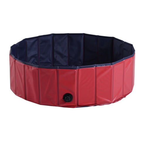 PawHut Αναδιπλούμενη Πισίνα για Κατοικίδια 100 x 30 cm Χρώματος Κόκκινο D01-012RD