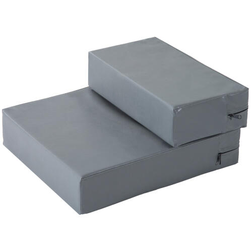 PawHut Dog Ladder Στρώμα 2 σε 1 σε PU και αφρό 45x39x20cm Γκρι D06-009GY