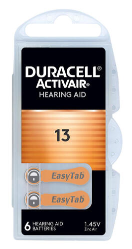 DURACELL μπαταρίες ακουστικών βαρηκοΐας Activair 13 1.45V 6τμχ