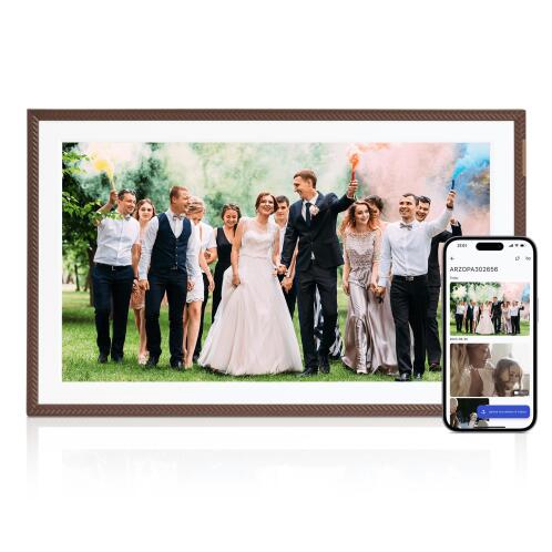 Arzopa 15.6" Digital Picture Frame Brown D15