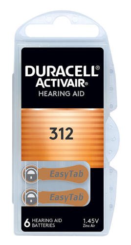 DURACELL μπαταρίες ακουστικών βαρηκοΐας Activair 312 1.45V 6τμχ