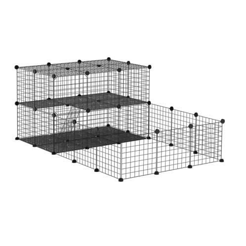 PawHut Πολυμορφικό Κλουβί - Πάρκο Εκπαίδευσης Κατοικίδιου με 33 Πάνελ 105 x 70 x 35 cm D51-254