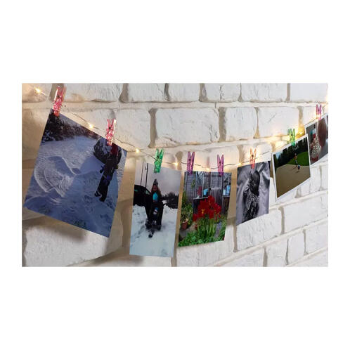 Σετ Πολύχρωμα Φωτεινά Μανταλάκια με Λευκό Θερμό Φωτισμό LED GloBrite 10 τμχ DB4121