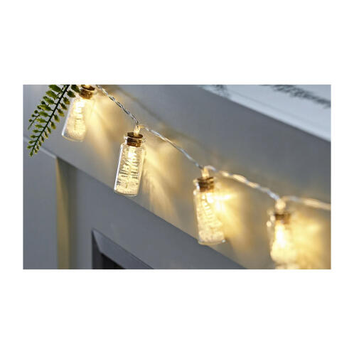 Σετ Χριστουγεννιάτικα Διακοσμητικά Βάζα με LED Φωτισμό 10 τμχ GloBrite DB4127