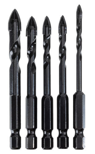 DELI σετ τρυπάνια DH-CZZ005-ED2 για γυαλί 40Cr YG6X 4/5/6/8/10mm εξάγωνο 5τμχ