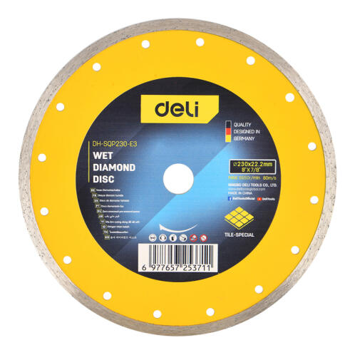 DELI δίσκος κοπής διαμαντέ DH-SQP230-E3 δομικών υλικών 230mm 6650rpm wet