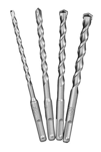 DELI σετ τρυπάνια DH-YCZ004-WD1 για τοίχο 40Cr YG8 6/8/10/12x160mm SDS Plus 4τμχ