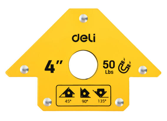 DELI μαγνητική γωνία συγκόλλησης DL-HDW50 με 45°/90°/135° γωνίες 4" 22kg