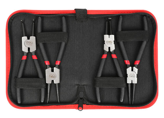 DELI σετ ασφαλειοτσίμπιδα DL104407 με θήκη 175mm 4τμχ