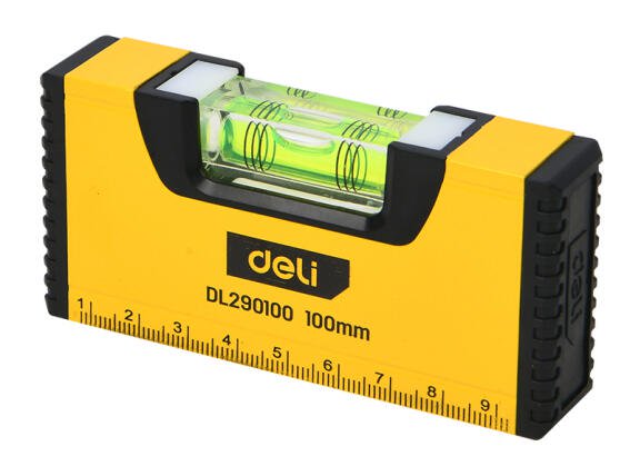 DELI αλφάδι DL290100 με 1 μάτι & κλίμακα αλουμινίου 10cm