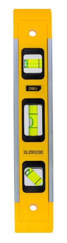 DELI αλφάδι DL290230 με 3 μάτια πλαστικό μαγνητικό 23cm