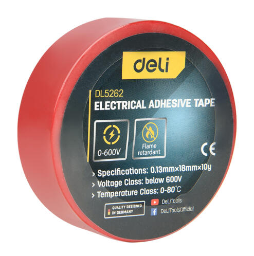 DELI μονωτική ταινία υψηλής αντοχής DL5262 18mm x 9.15m κόκκινη