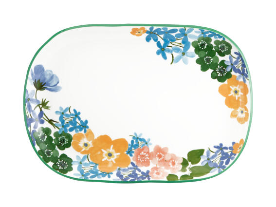 Maxwell & Williams Πιατέλα Παραλ/μη 40x28cm Πράσινη Κεραμική  Forget Me Not Σε Συσκευασία Δώρου