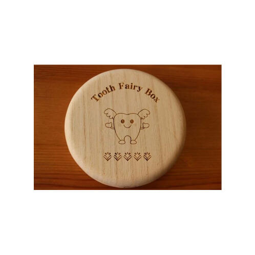 Ξύλινο Στρογγυλό Κουτί Φύλαξης Παιδικών Δοντιών SPM DYN-5056113226078