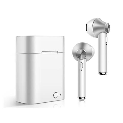 Ασύρματα Ακουστικά Bluetooth με Βάση Φόρτισης Χρώματος Ασημί Kequ DYN-K408 Silver