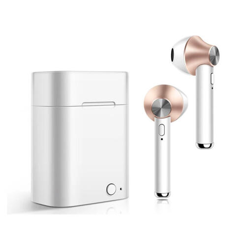 Ασύρματα Ακουστικά Bluetooth με Βάση Φόρτισης Χρώματος Χρυσό Kequ DYN-K411 Gold