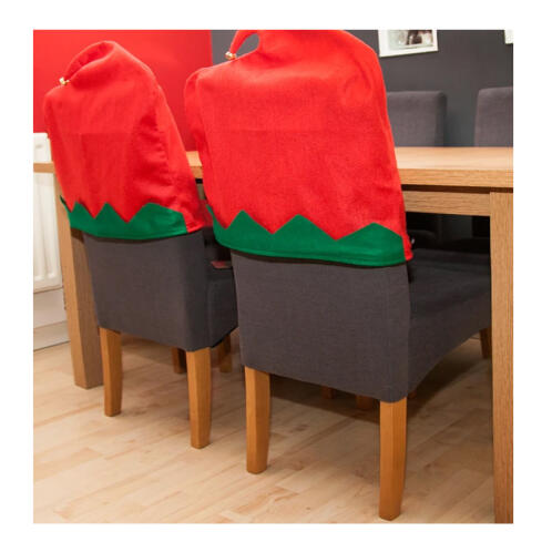 Σετ Χριστουγεννιάτικα Κάλυμματα Πλάτης Καρέκλας Ξωτικό SPM DYN-PM503041