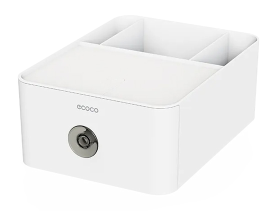ECOCO θήκη οργάνωσης E2334 επιτραπέζια 28x21x11cm λευκή