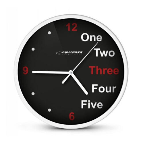 Ρολόι Τοίχου Χρώματος Λευκό Esperanza Prague EHC014W