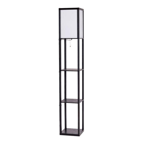 Costway  Ξύλινο Φωτιστικό Δαπέδου με 3 Ράφια Ε27 60 W EU10065DE