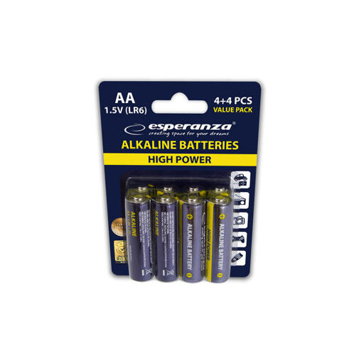 Σετ Αλκαλικές Μπαταρίες AA LR6 8 τμχ Esperanza EZB103