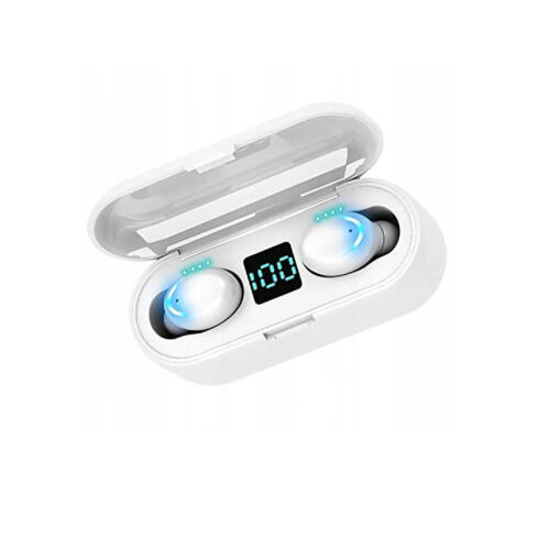 Ασύρματα Ακουστικά Bluetooth με Βάση Φόρτισης Χρώματος Λευκό TWS SPM F9-5c-White