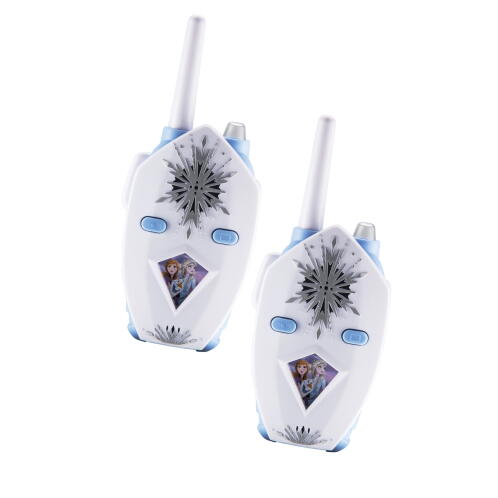 eKids Frozen 2 Walkie Talkies για παιδιά με ενσωματωμένο μεγάφωνο (FR-212) (Λευκό/Γαλάζιο)