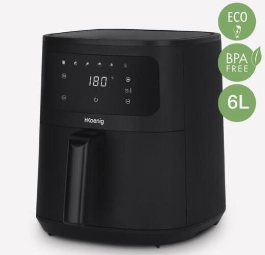 H.Koenig Φριτέζα Αέρος 6lt Airfryer FRY860 Μαύρη
