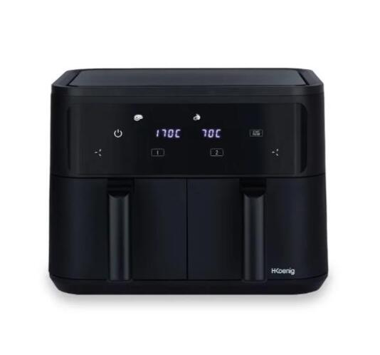 H.Koenig Διπλή Φριτέζα Αέρος 9lt 2x4,5lt FRY900 Μαύρη