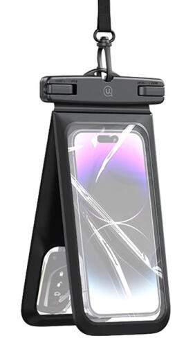USAMS αδιάβροχη θήκη smartphone YD014 με 2 διαμερίσματα έως 7" IP68 μαύρη
