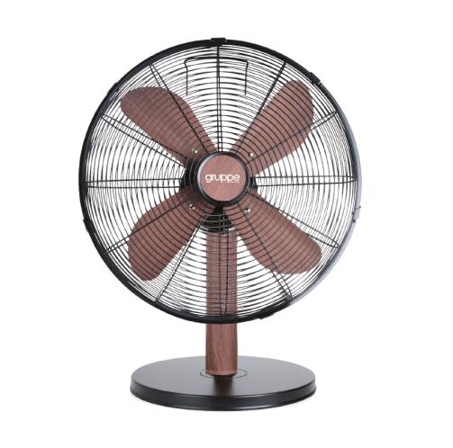 Gruppe Ανεμιστήρας Επιτραπέζιος 30εκ 40W FT-30MD Black Wood