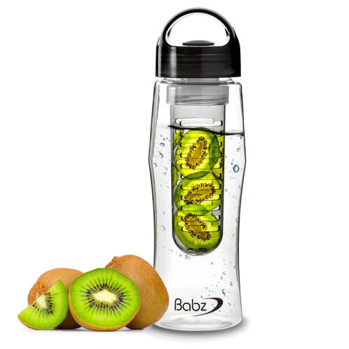 SPM Μπουκάλι με Αποσπώμενο Φίλτρο για Φρούτα Χρώματος Μαύρο 750 ml Fruit Infuser bottles FruitInfbot-black