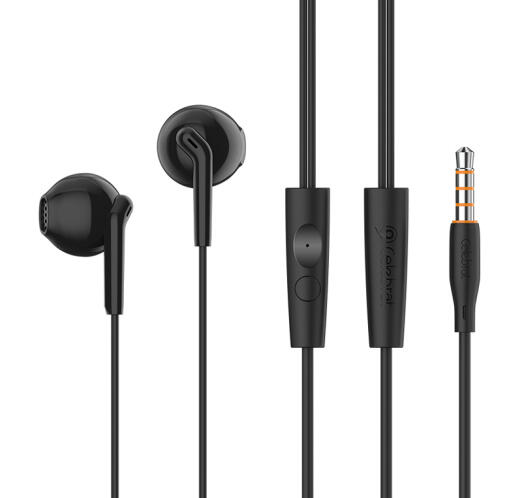 CELEBRAT earphones με μικρόφωνο G34 3.5mm σύνδεση 14mm 1.2m μαύρα