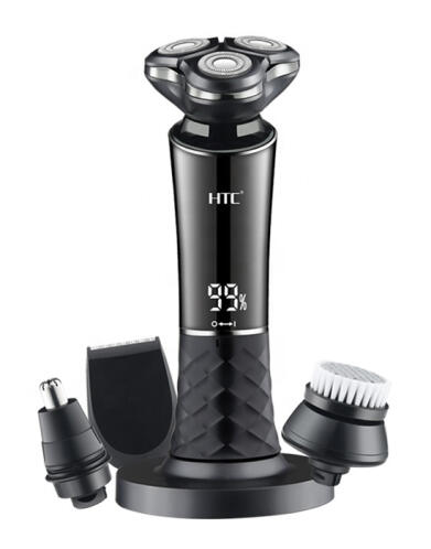 HTC ξυριστική μηχανή GT-689 4 σε 1 αδιάβροχη επαναφορτιζόμενη μαύρη