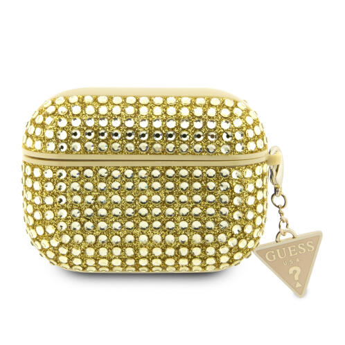 Guess Triangle Charm Θήκη σε Χρυσό χρώμα για Apple AirPods Pro
